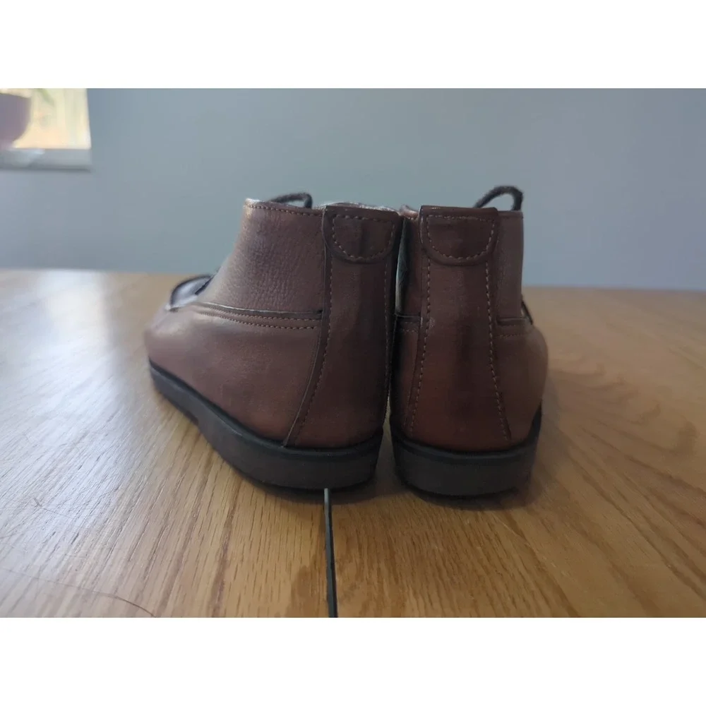 Gokey Company Sporting Chukka Ankle Leather Boots Moccasins Brown Mens 7.5 D